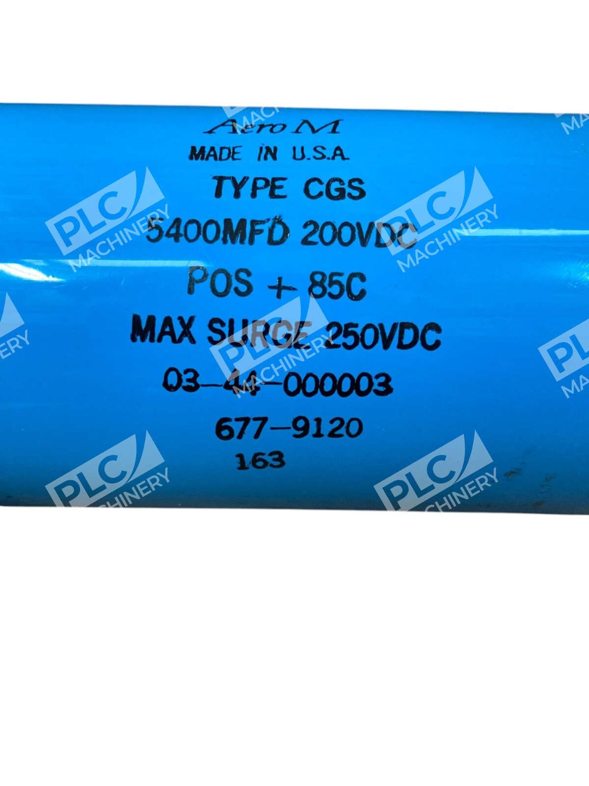 Aero M 03-44-000003 Type CGS 5400MFD 200VDC 250VDC Capacitor 677-9120 - Image 5