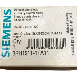 Siemens 3RH1911-1FA11 - Siemens Auxiliary Switch Block 3RH1911-1FA11