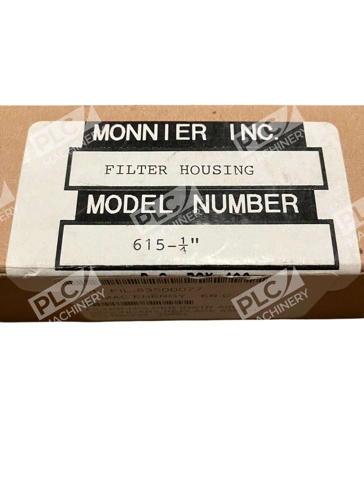 Monnier Inc Filter Housing Model Number 615-1/4" - Image 3