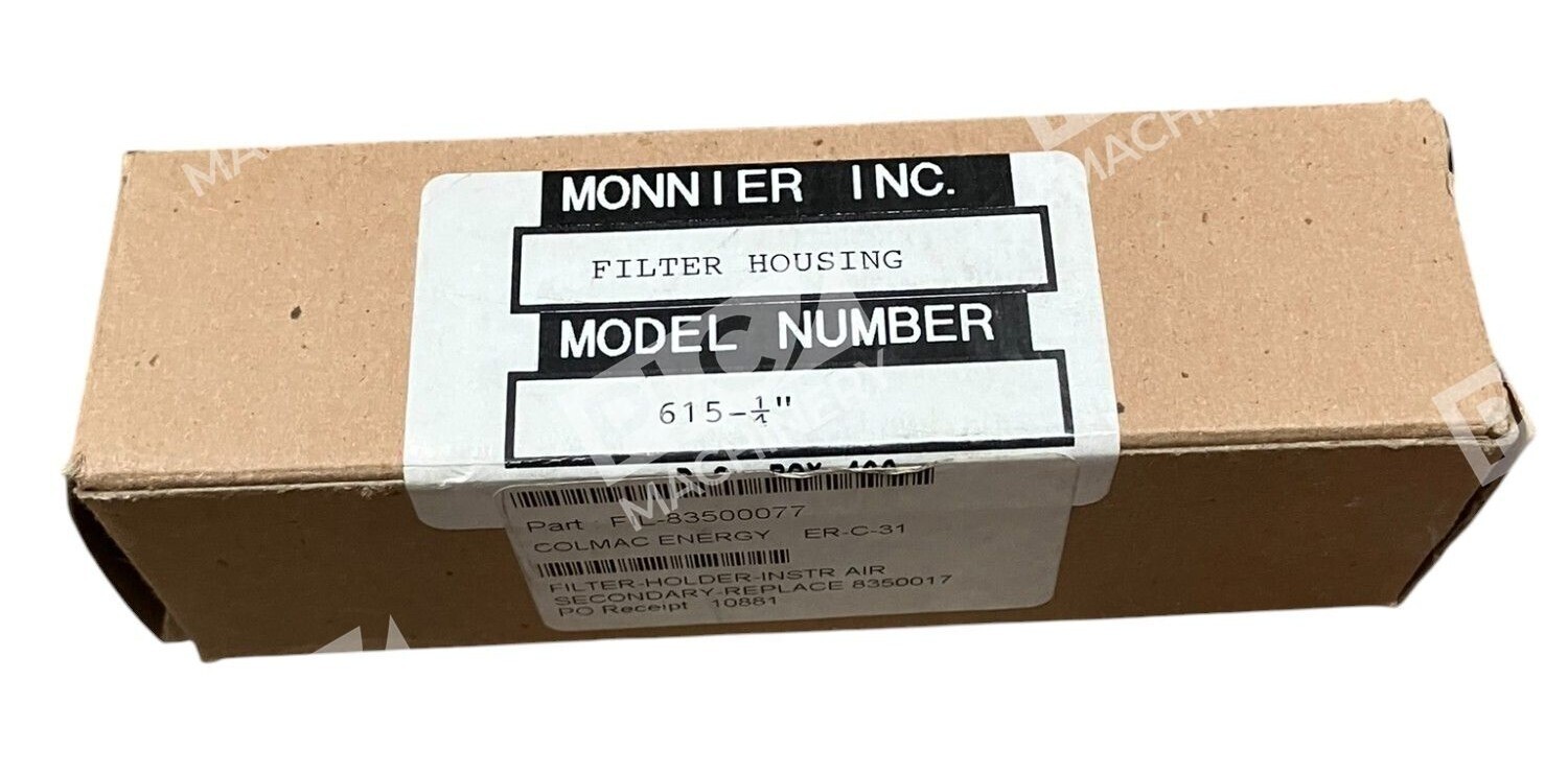 Monnier 615-1/4" - Monnier Inc Filter Housing Model Number 615-1/4"