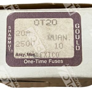 Gould OT20 - Gould Shawmut 250V 20A One-Time Fuse OT20 (Box of 10)