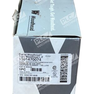 Woodhead 1301470074 - Daniel Woodhead LP 30A 250V Yellow Rubber Watertite Plug 130