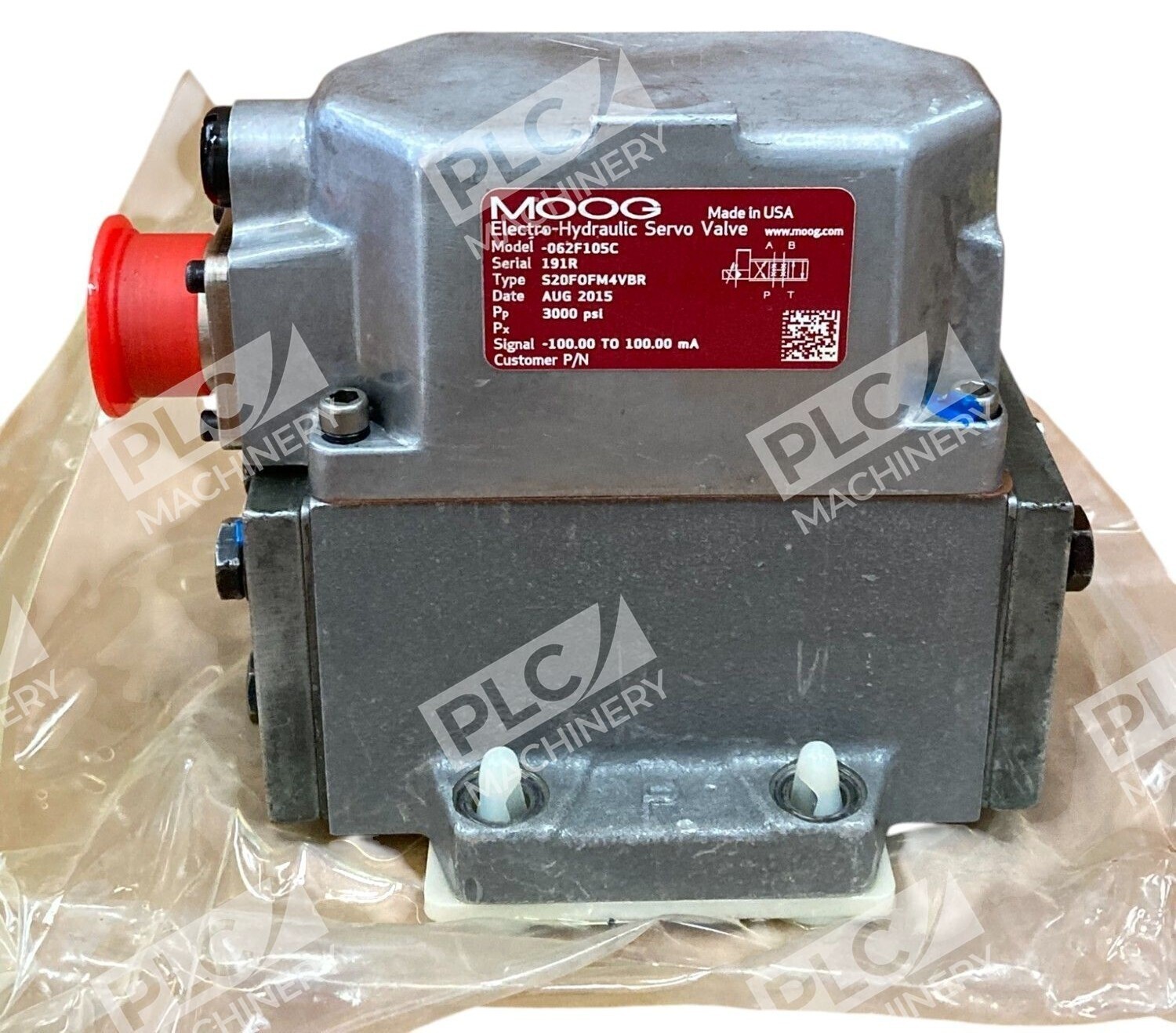MOOG S20FOFM4VBR 191R 3000PSI Electro-Hydraulic Servo Valve 062F105C - Image 2
