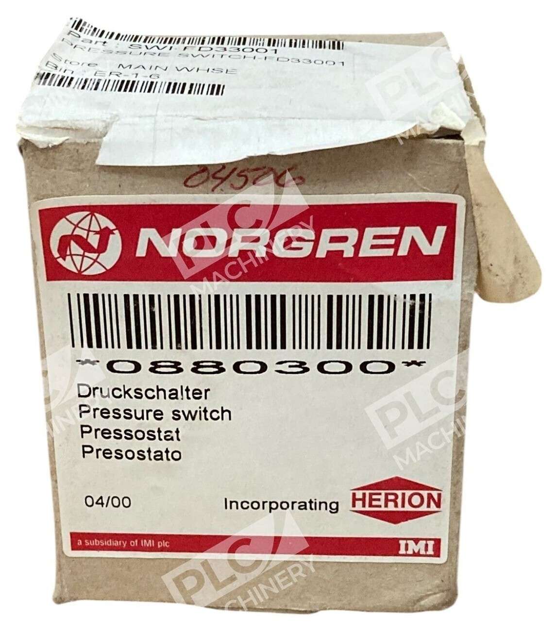 Norgren GDM 2011 HN GDM 3011 HN Pressure Switch 0880300 - Image 2
