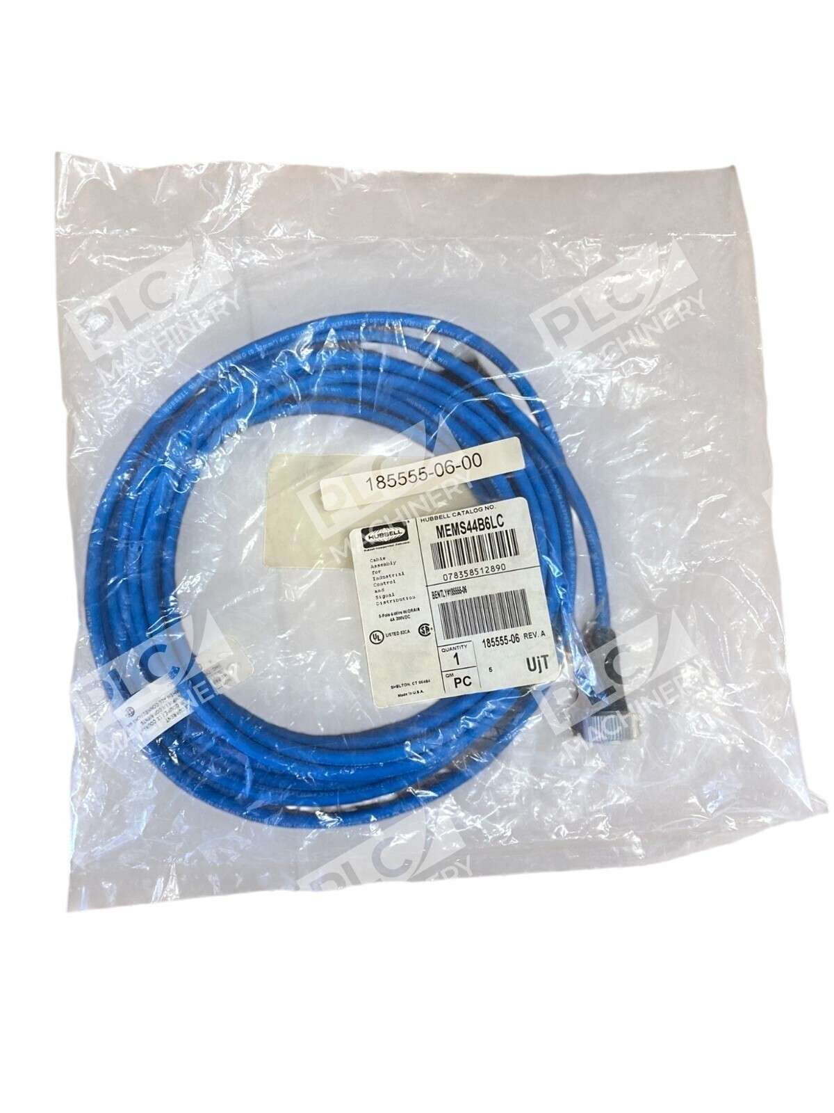 Hubbell 185555-06 - Hubbell MEMS44B6LC 5Pole 4Wire W/ Drain 4A 300VDC Cable Asse