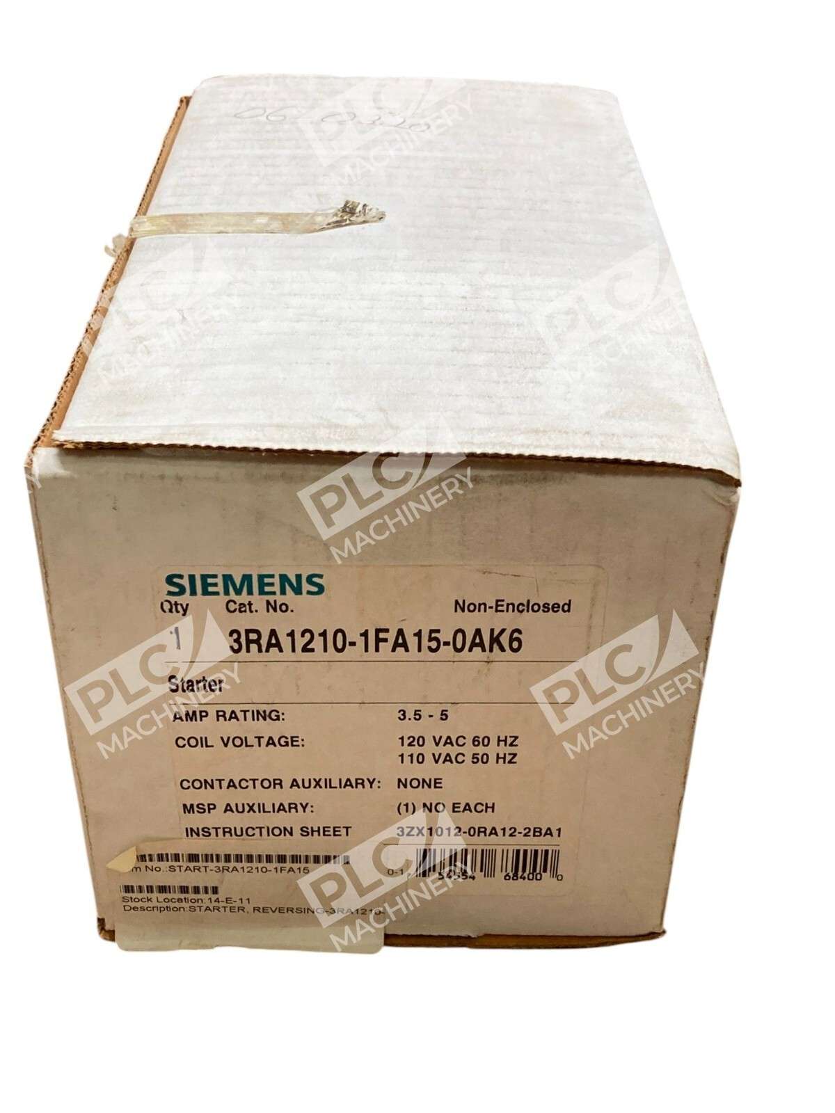 Siemens 3RA1210-1FA15-0AK6 - Siemens Non-Enclosed 3.5-5A Starter 3RA1210-1FA15-0AK6