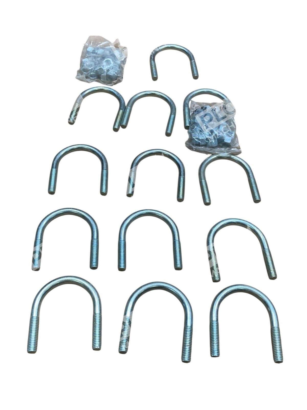 Chicago Hardware 1-1/2" 1-1/4Thread 3/8x"x2-5/6" U-Bolts W/O Plates (Box of 13) - Image 2