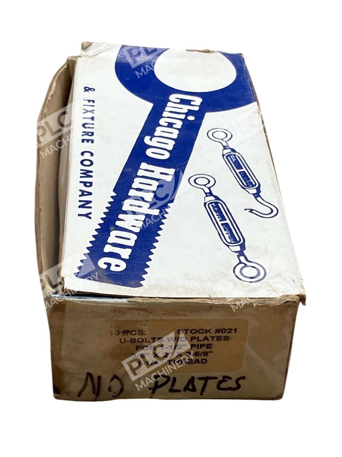 Chicago Hardware 1-1/2" 1-1/4Thread 3/8x"x2-5/6" U-Bolts W/O Plates (Box of 13) - Image 3