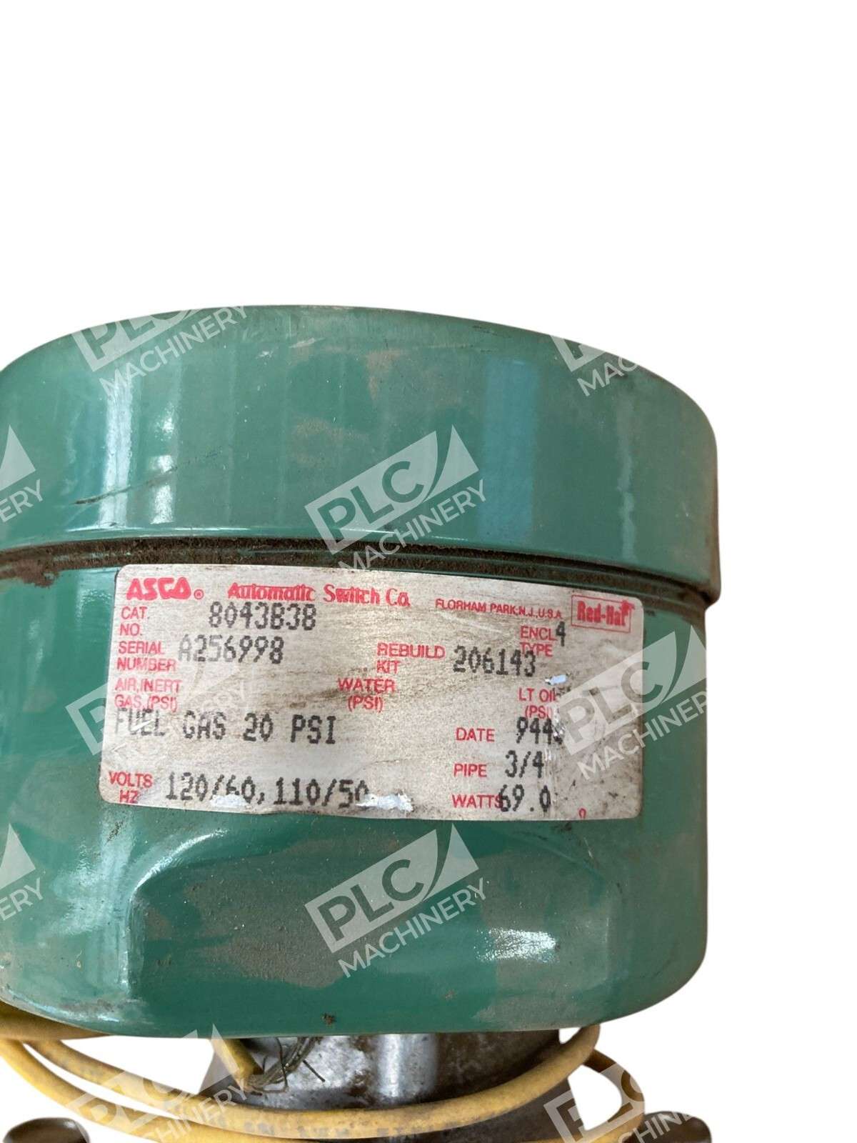 ASCO Red Hat 8043B038 110/120V 3/4"Pipe 69W Fuel Gas 20PSI Valve 8043B38 - Image 5