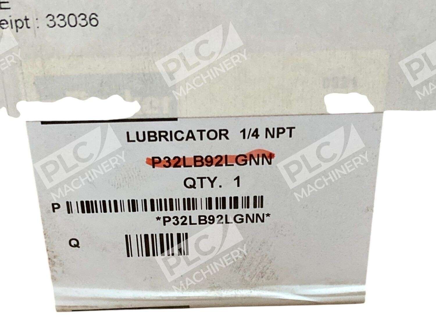 Parker 9KZIDPRQ 0821 1/4" NPT Lubricator P32LB92LGNN - Image 3