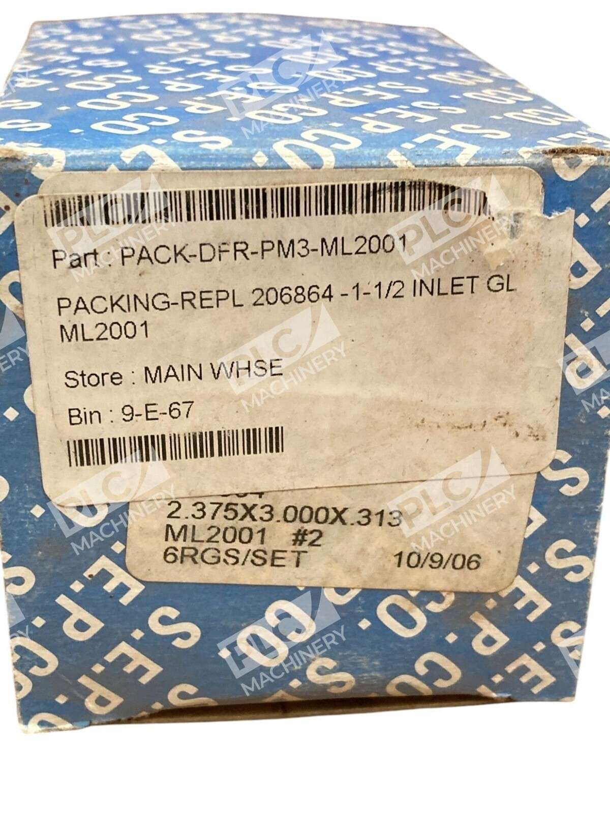 SEP 280864 2.375X3.000X0.313 ML2001 #2 6RGS/SET Graphite Packing SDN15FAC-12D4 - Image 3
