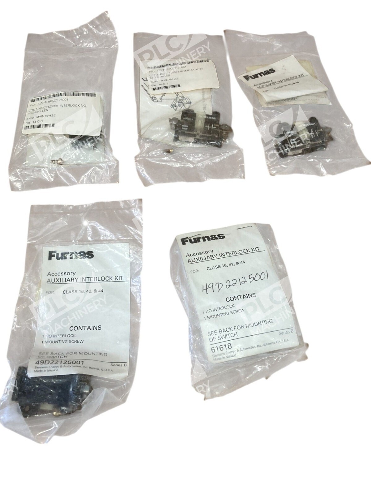 Furnas 49D22125001 - Furnas Auxiliary Interlock Kit Accessory 49D22125001 (lot of