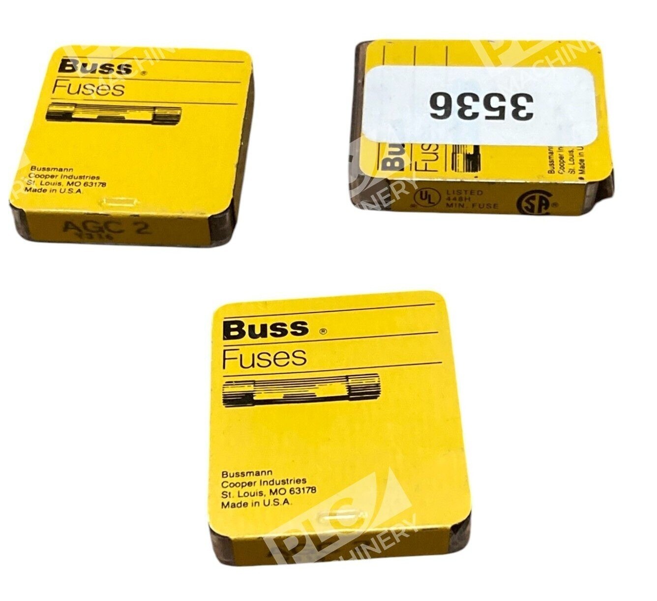 Cooper AGC 2 - Cooper Y315 Bussmann Buss Box of 5 2A Fuses AGC 2 (lot of 3)