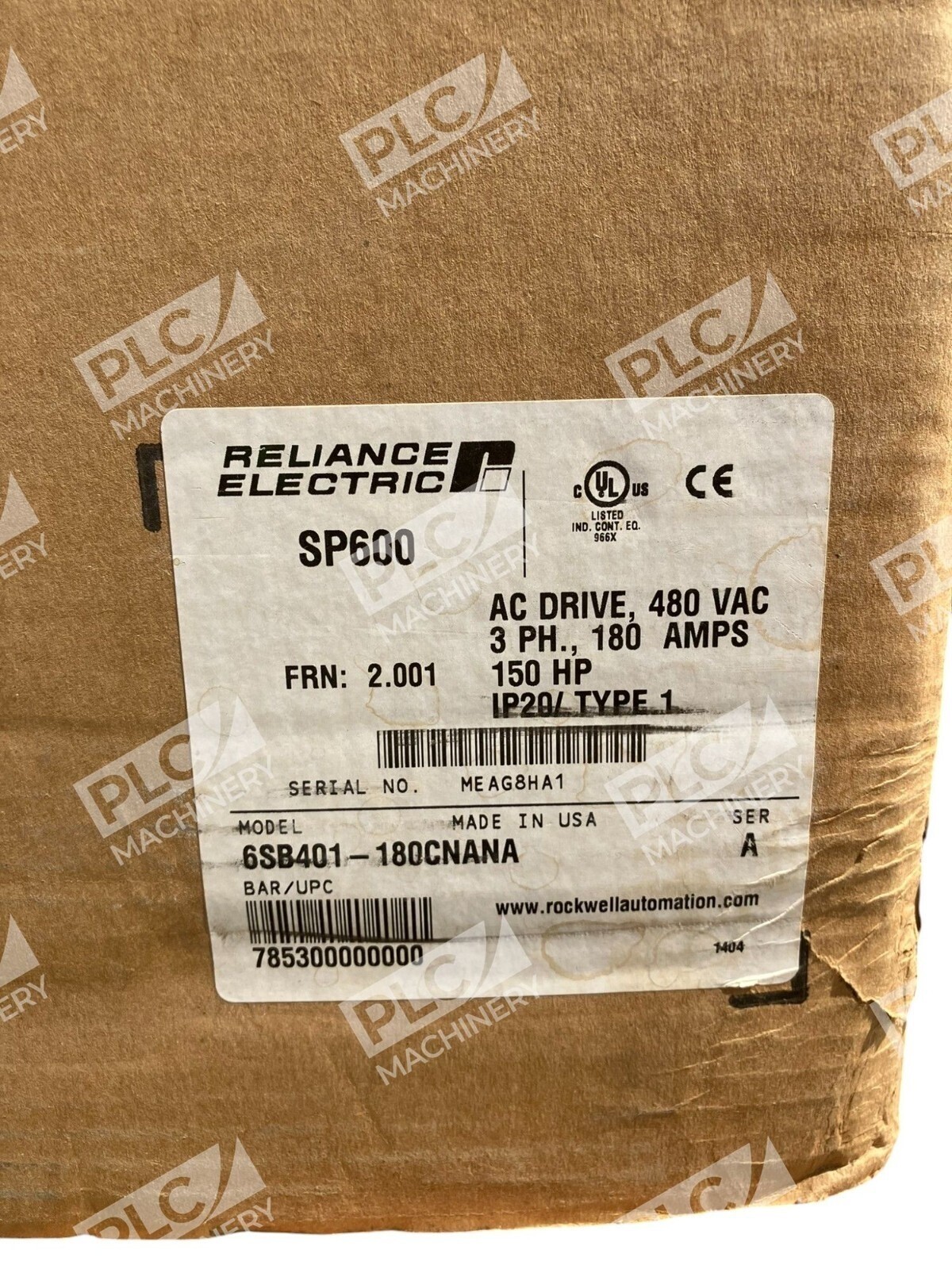 Reliance Electric SP600 480VAC 3Ph 180A 150HP AC Drive 6SB401-180CNANA /A - Image 3