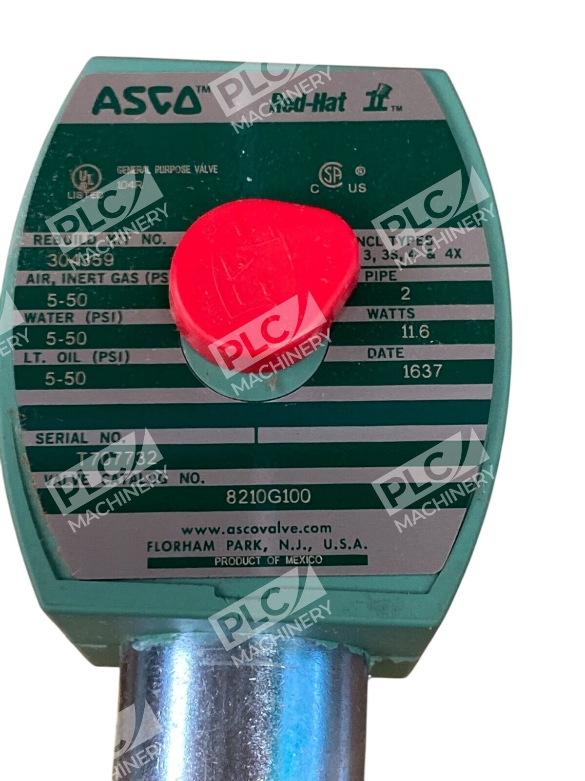 ASCO Red Hat T707732 8210100 FT GS R T Solenoid Valve 8210G100DC24/DCD - Image 7