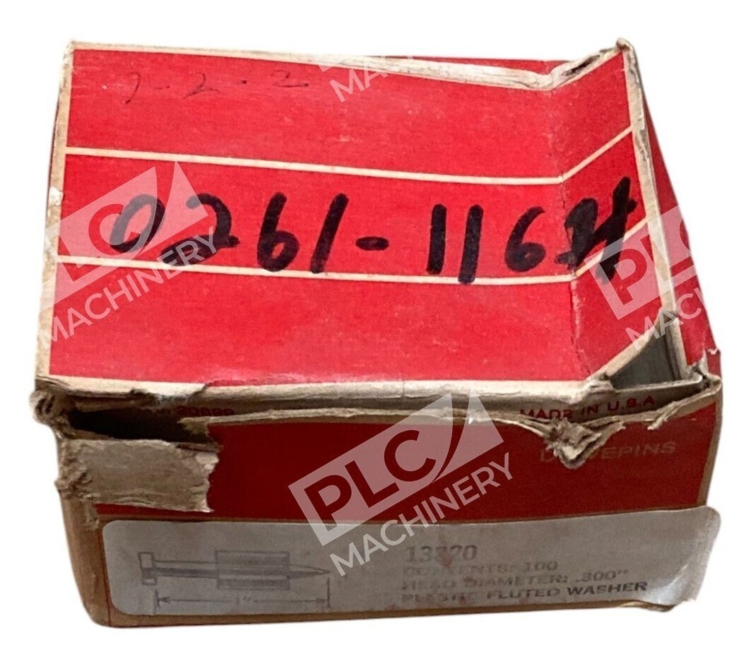 ITT 0.300" Head Plastic Fluted Washer 1" Length Drive Pins 13820 (Box of 100) - Image 2
