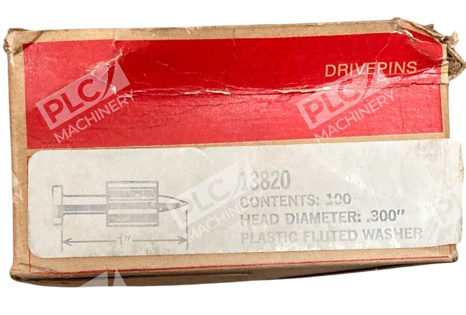 ITT 0.300" Head Plastic Fluted Washer 1" Length Drive Pins 13820 (Box of 100) - Image 4