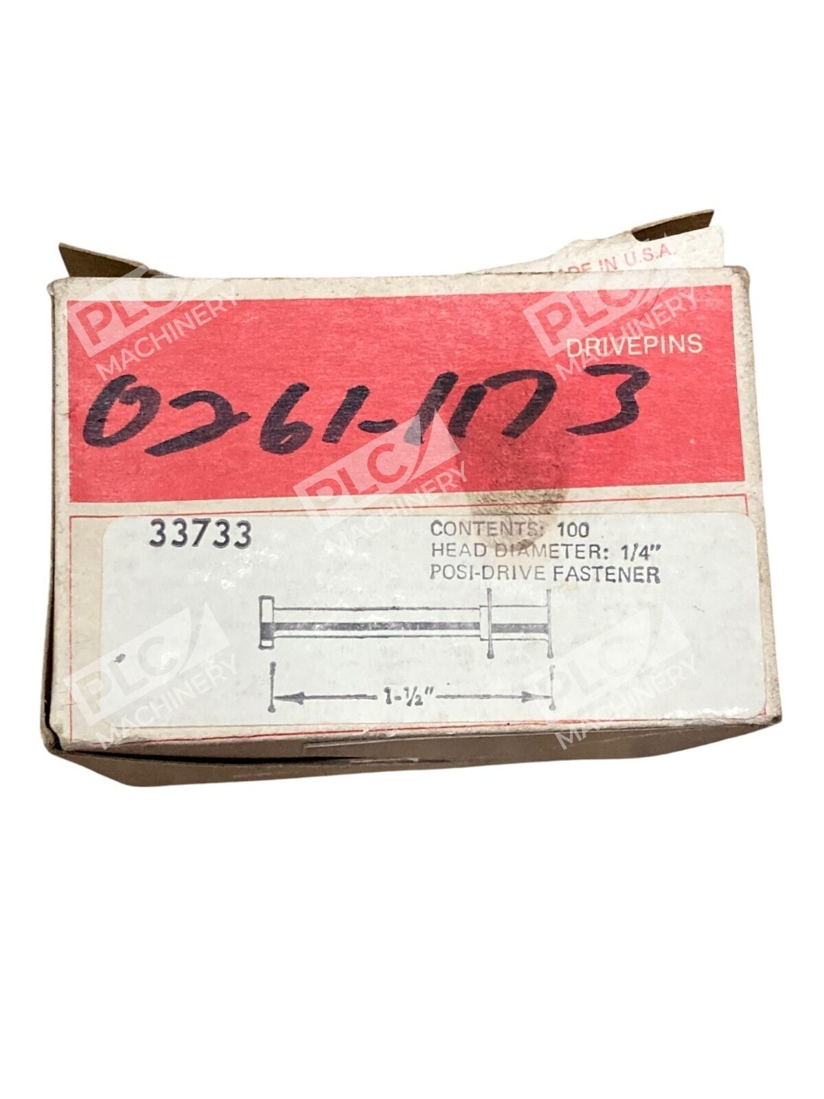 ITT 33733 - ITT 0261-1173 1/4" Head 1-1/2" Posi-Drive Fastener Drivepins