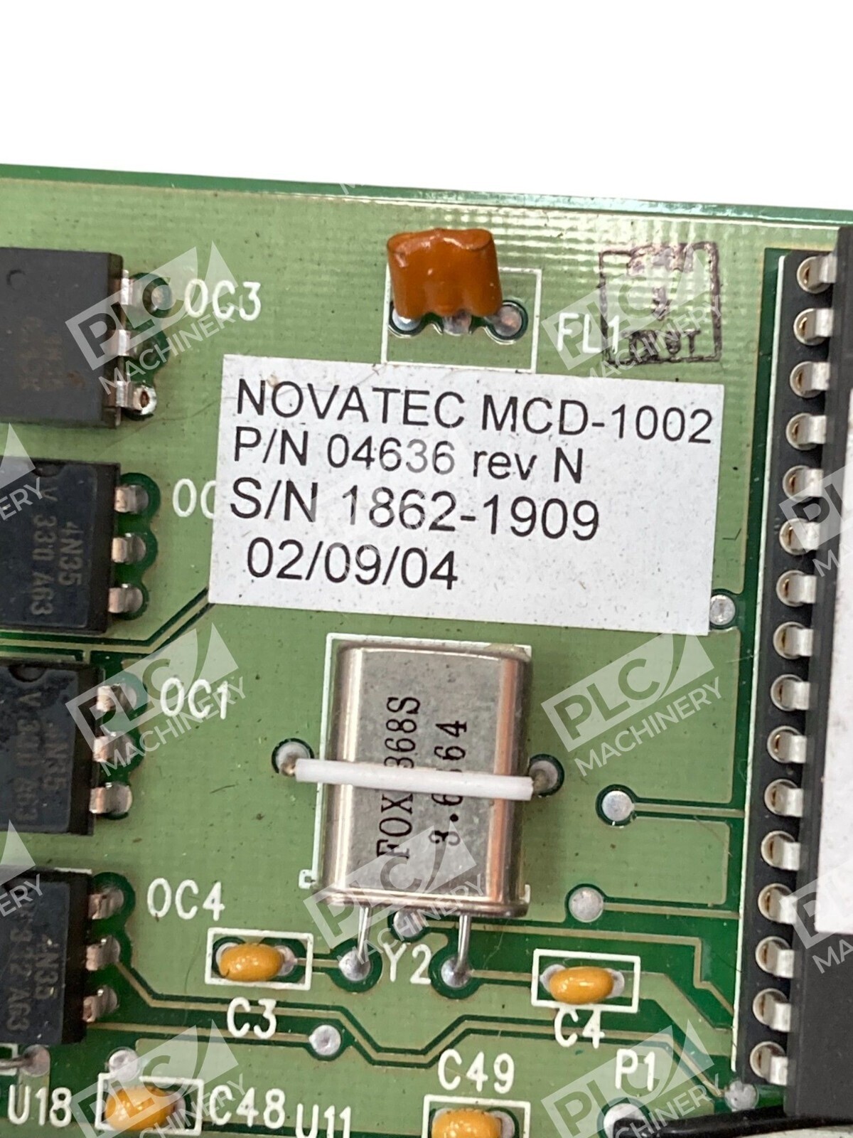 Novatec 04636 Rev N Dryer Circuit Board MCD-1002 - Image 4