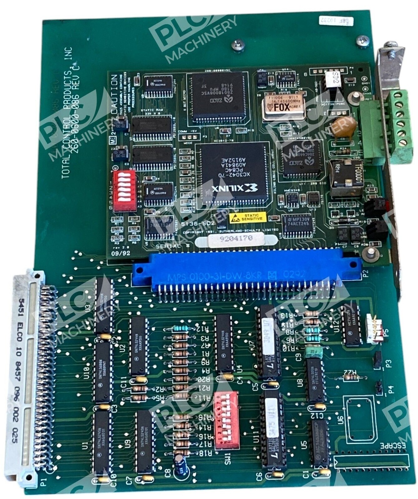Total Control Products 260-0600-086 Rev C - Total Control Products Sutherland Shultz 5136-SD2 PCB Board