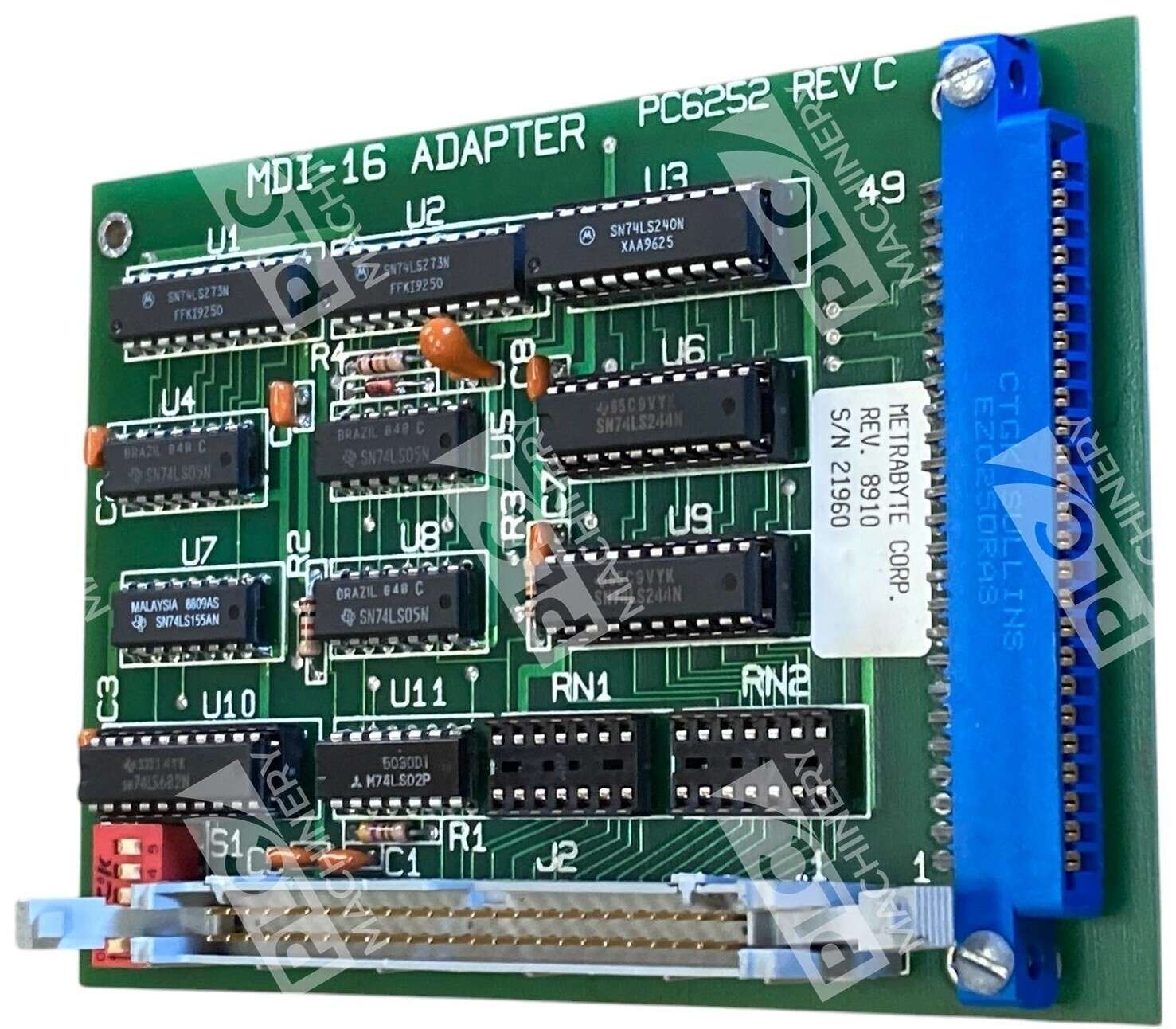 Metrabyte PC6252 Rev C - Metrabyte Corp Rev 8910 MDI-16 Adapter PC6252 Rev C