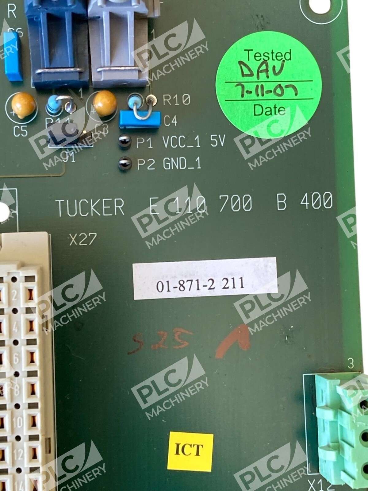 Tucker 01-871-2 211 Robotic PLC Circuit Board E 110 700 B 400 - Image 3