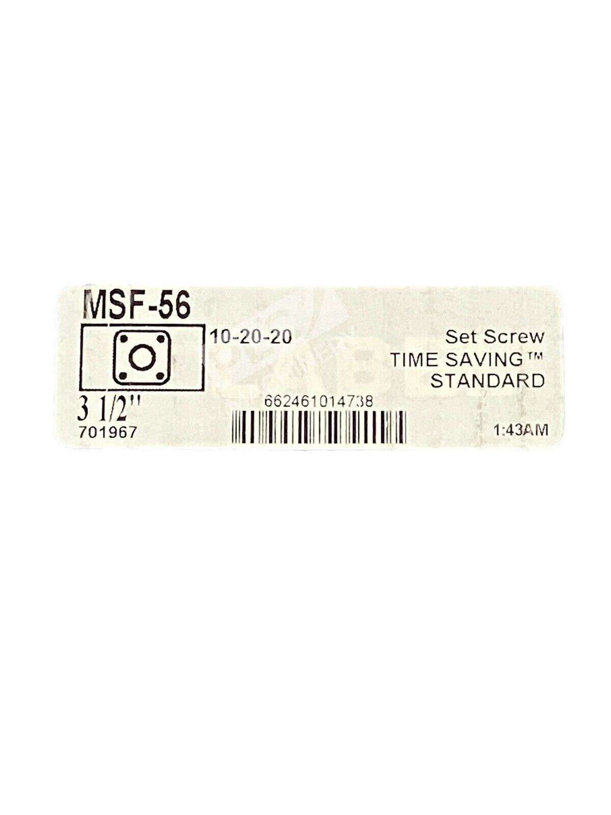 Sealmaster MSF56 - Sealmaster MSF56 3-1/2" 4-Bolt Flange Mount Bearing F-516