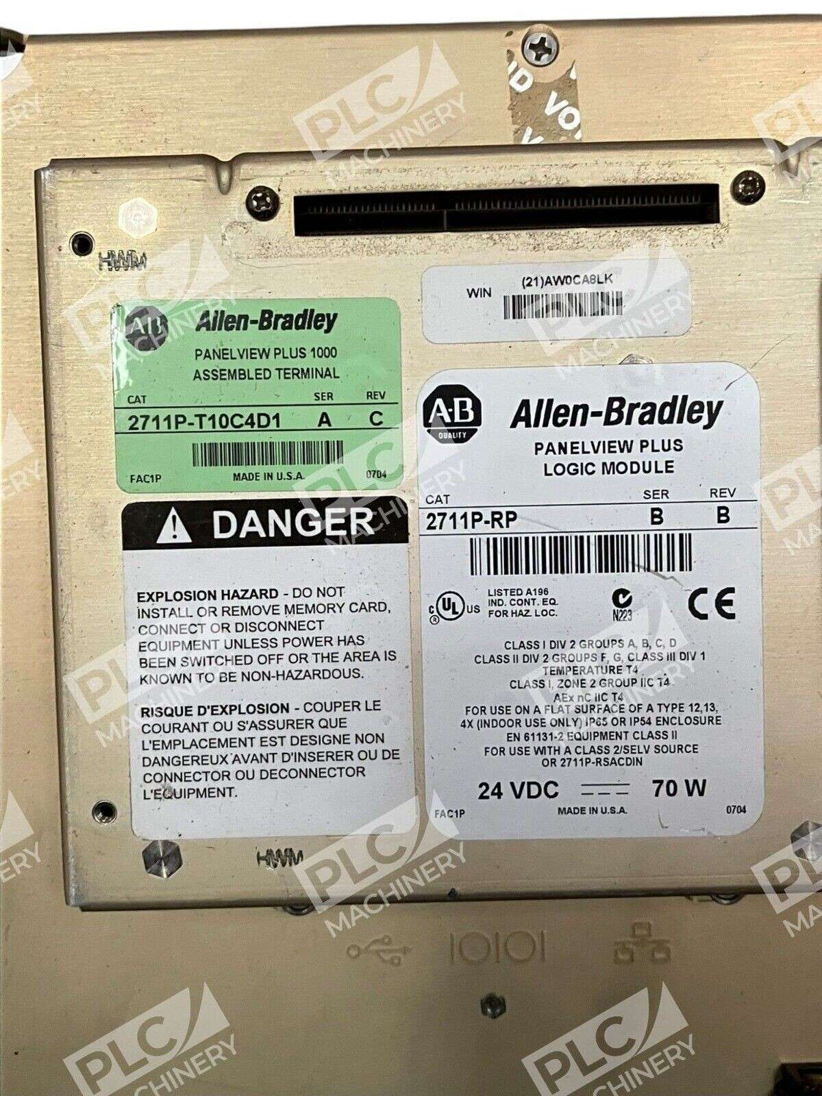 Allen Bradley Panelview Plus 1000 Assembled Terminal 2711P-T10C4D1 /A - Image 3