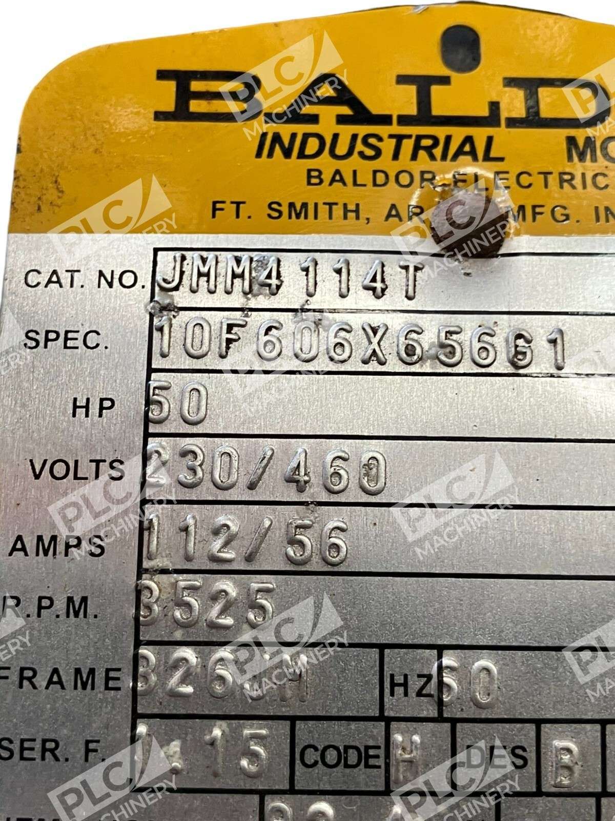 Baldor Industrial Motor 50HP 3525RPM 10F606X656G1 JMM4114T - Image 5