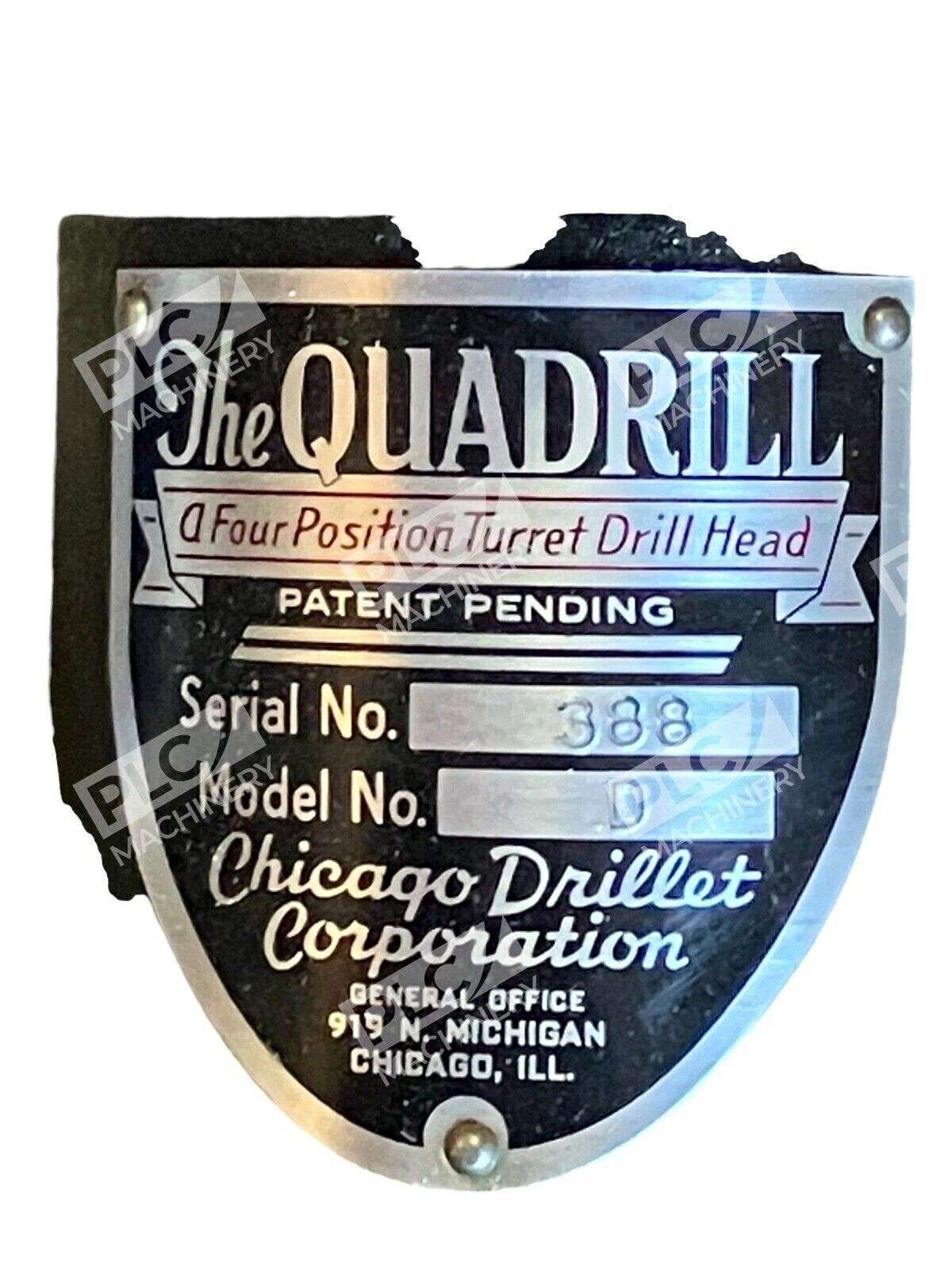 Chicago Drillet The Quadrill A Four Position Turret Drill Head Model D - Image 3