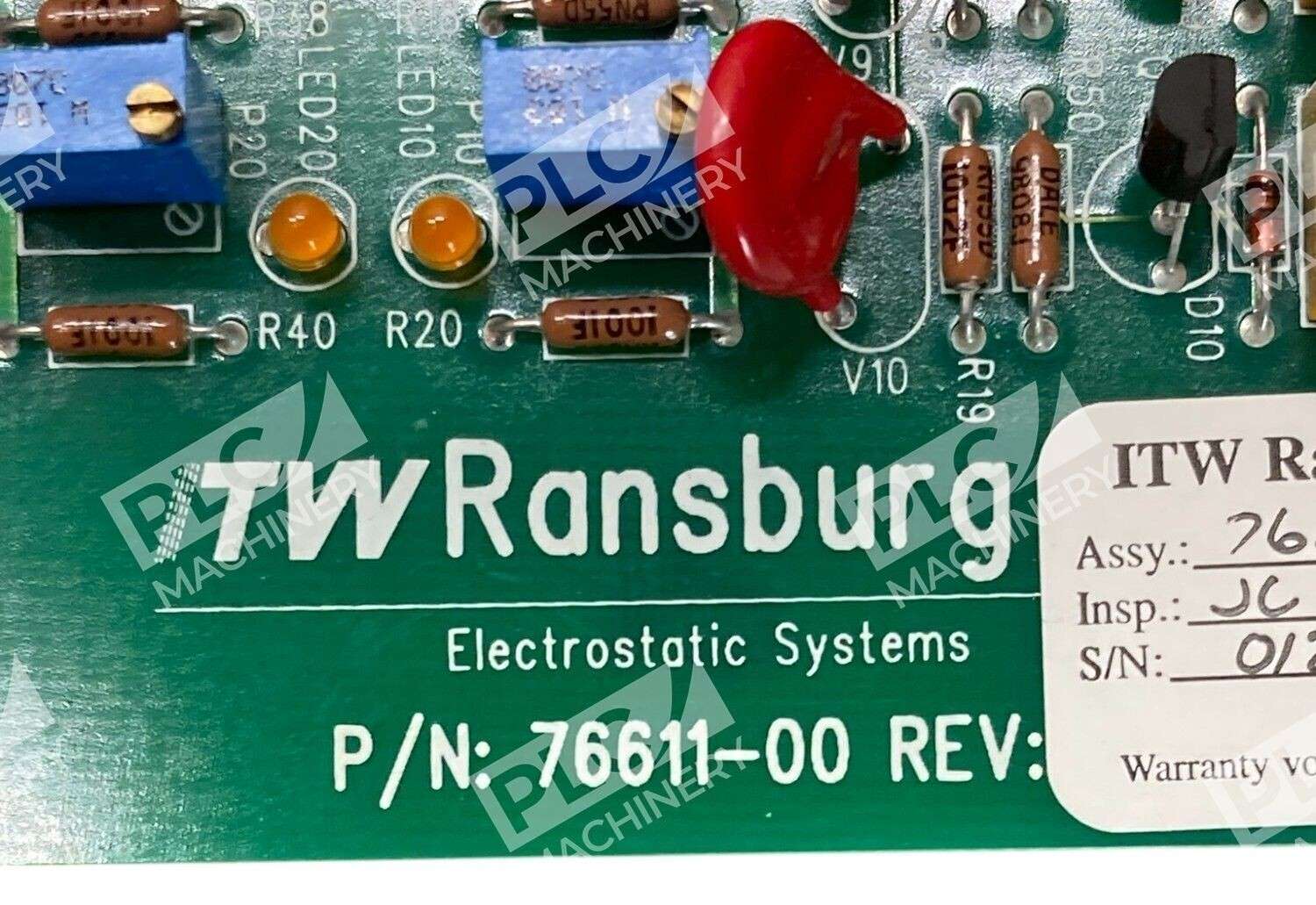 ITW Ransburg Rev O Electrostatic Systems PC Board 76611-00 - Image 4