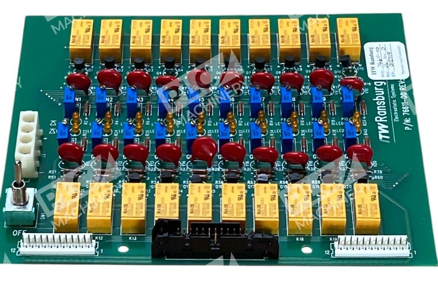 ITW 76611-00 - ITW Ransburg Rev O Electrostatic Systems PC Board 76611-00