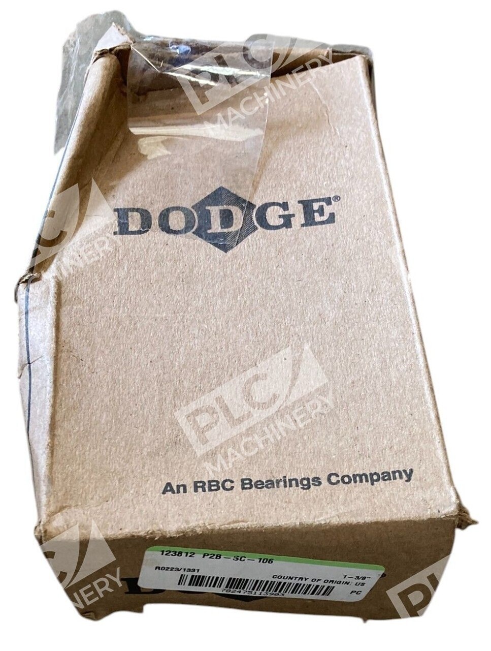 Dodge RBC 123812 1-3/8" Bore R0223/1331 Pillow Block Bearing P2B-SC-106 - Image 2