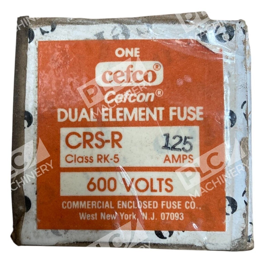 Cefco CRS-R-125 - Cefco 600V 125A Cefcon Dual Element Fuse CRS-R-125