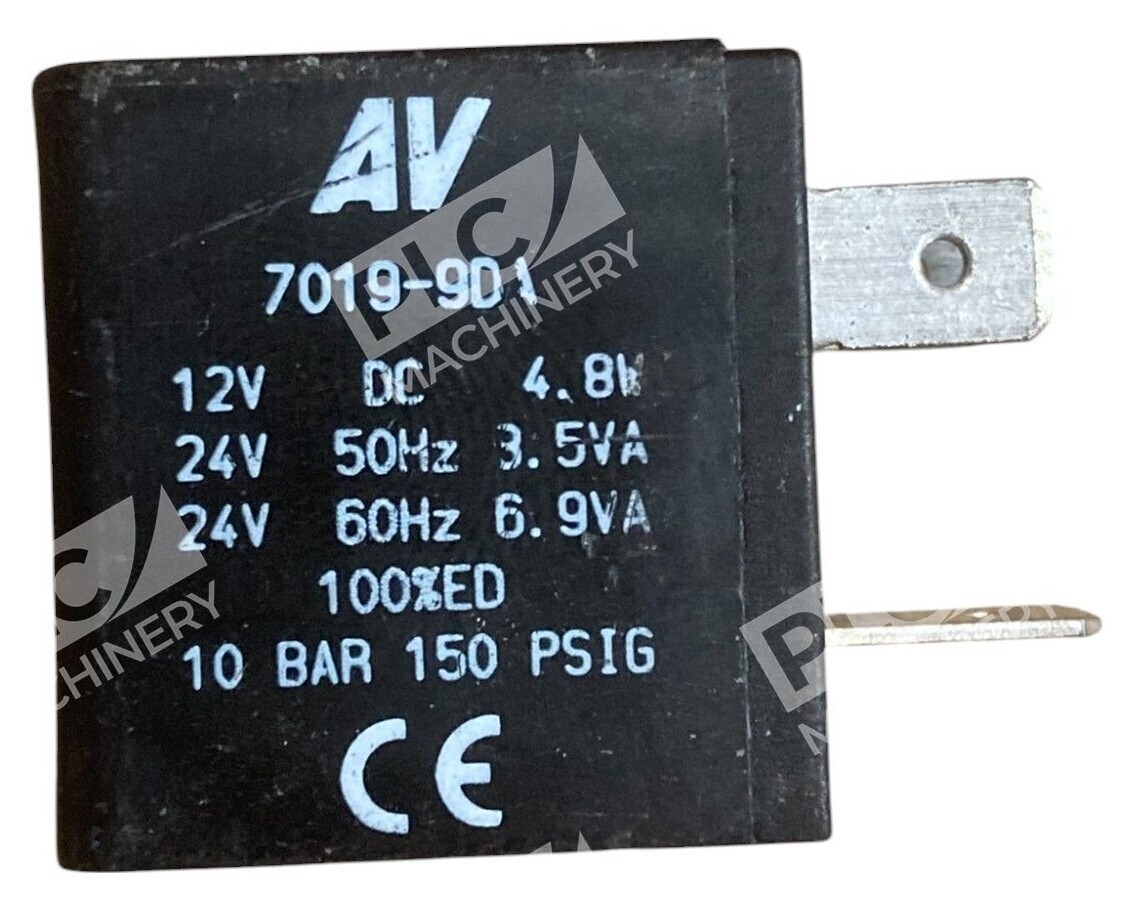 AV 7019-9DA - AV Automatic Valve 12VDC 4.8W 10BAR 150PSIG Solenoid Coil 70
