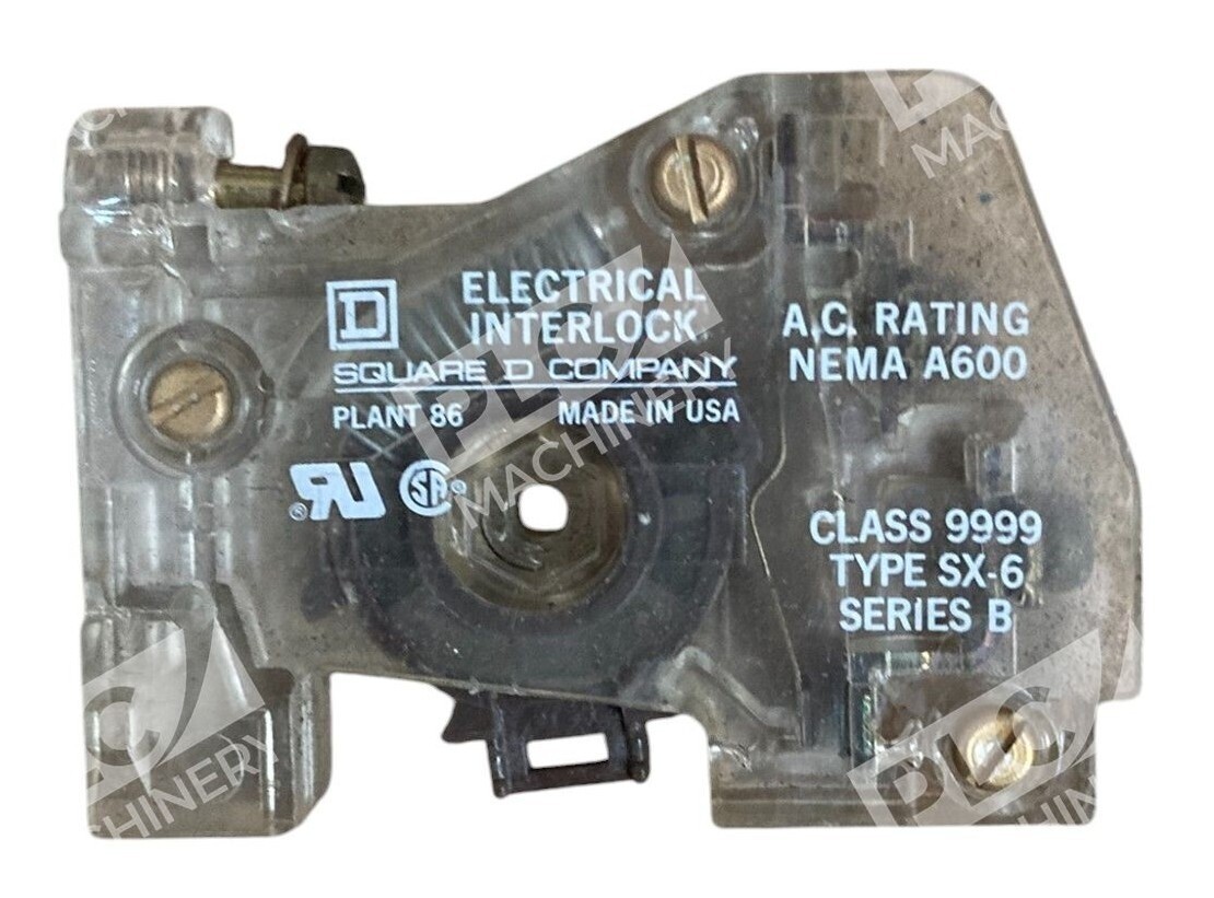 Square D 9999-SX-6 /B - Square D AC Rating NEMA A600 Plant 86 Electrical Interlock 9