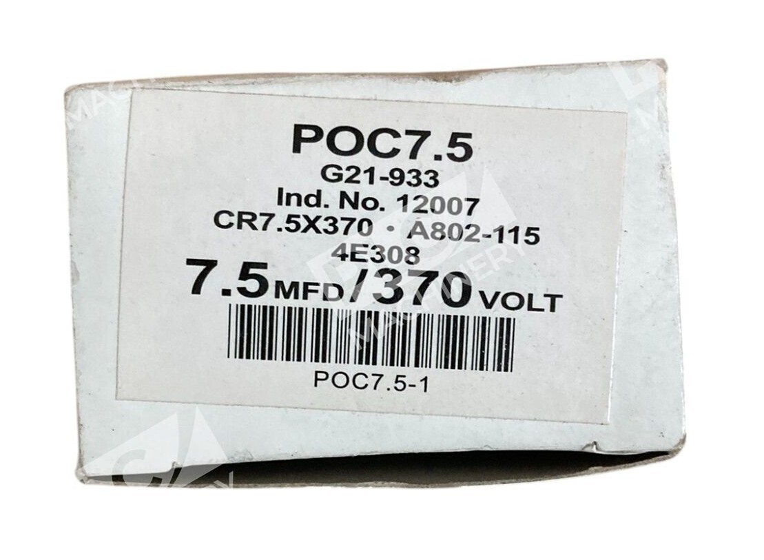 Packard POC7.5 - Packard G21-933 12007 CR7.5X370 A802-115 4E308 7.5MFD/370V S