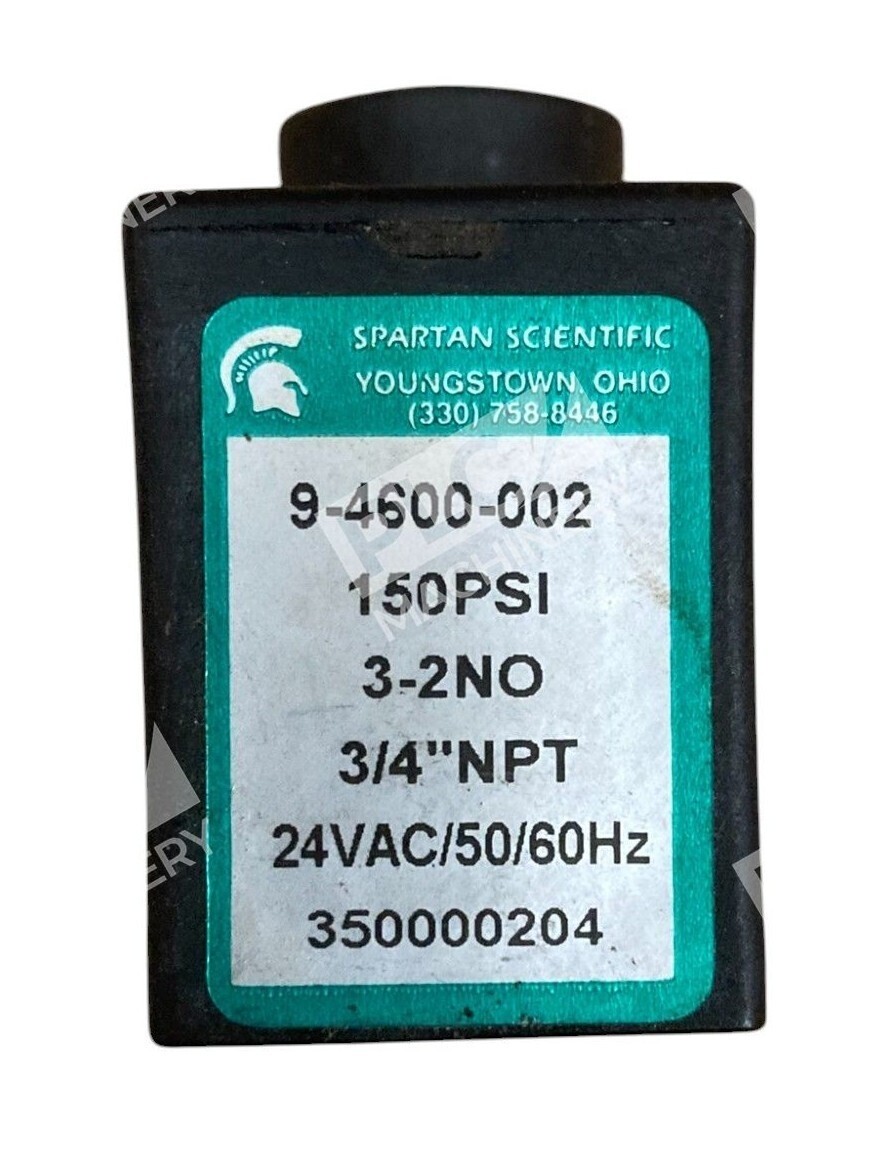 Spartan Scientific 9-4600-002 - Spartan Scientific 150PSI 3-2NO 3/4"NPT 24VAC/50/60Hz Soleno