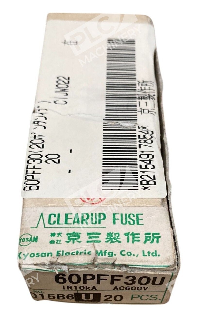 Kyosan 60PFF30U - Kyosan Electric IR10kA 600VAC 015B6U Clearup Fuse 60PFF30U (