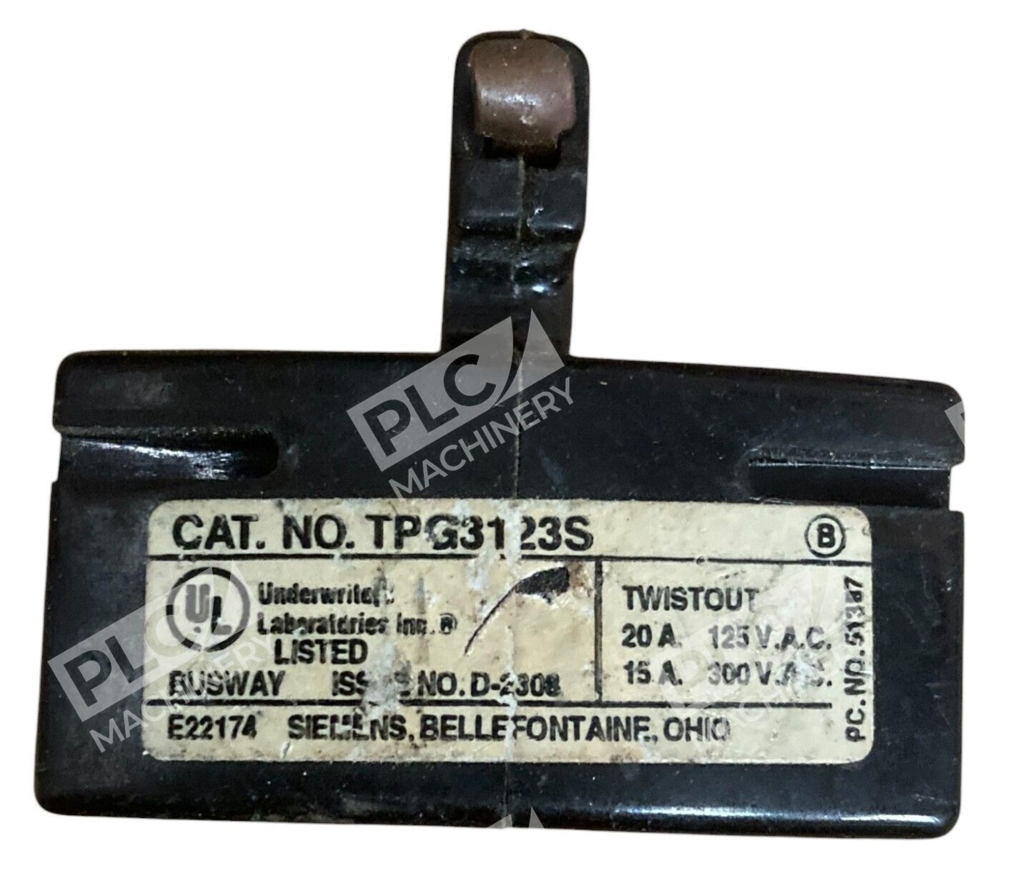 Siemens Bussway 20A 125VAC 15A 300VAC Twistout Plug TPG3123S - Image 2