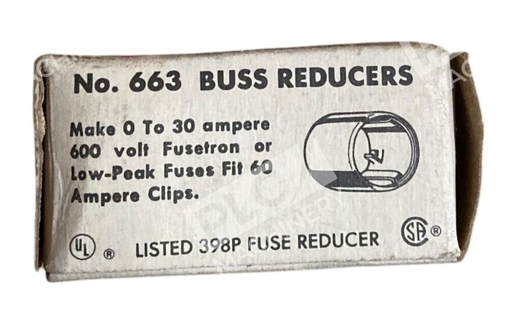 Bussmann 663 - Bussmann Cooper Buss 60-30A 600V Buss Reducers 663 (Box of 2