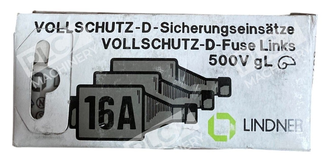 Lindner 16A 500V gL - Lindner VOLLSCHUTZ-D-Fuse Links 16A 500V gL (Box of 5)