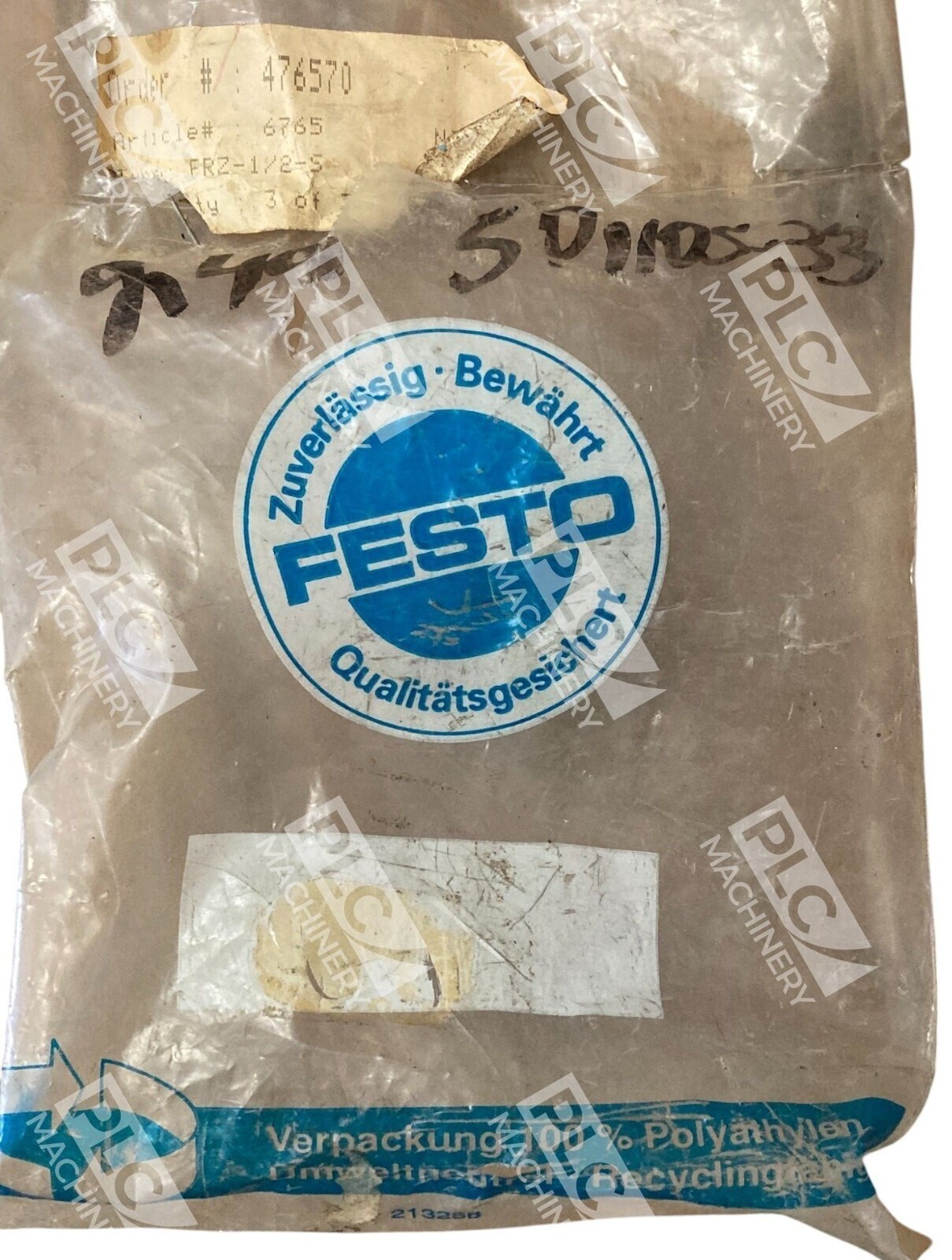 Festo FRZ-1/2-S-B - Festo 476570 Distribution Manifold Block FRZ-1/2-S-B