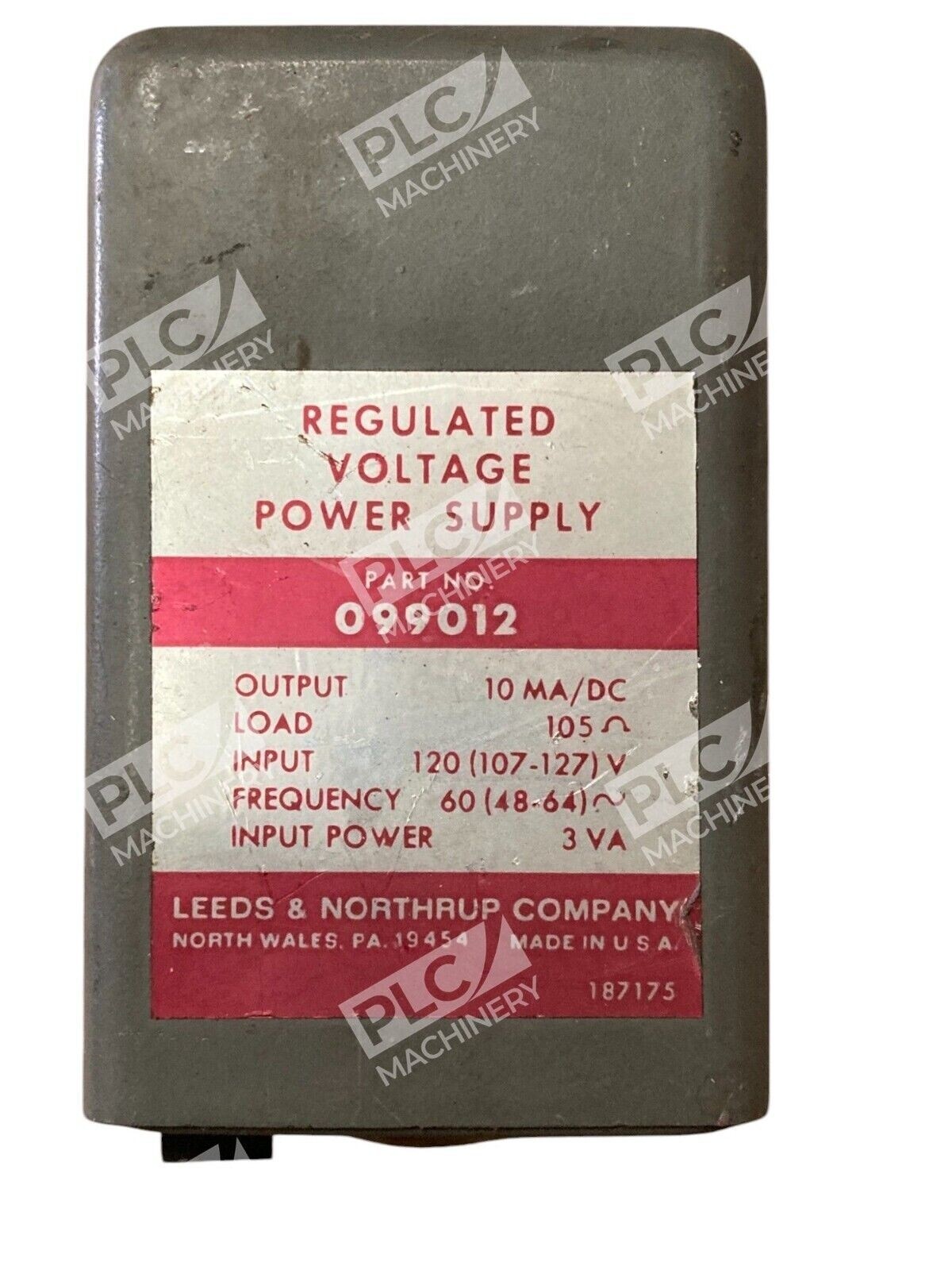 Leeds 99012 - Leeds & Northrup 10MA/DC 105Ohm Regulated Voltage Power Supp