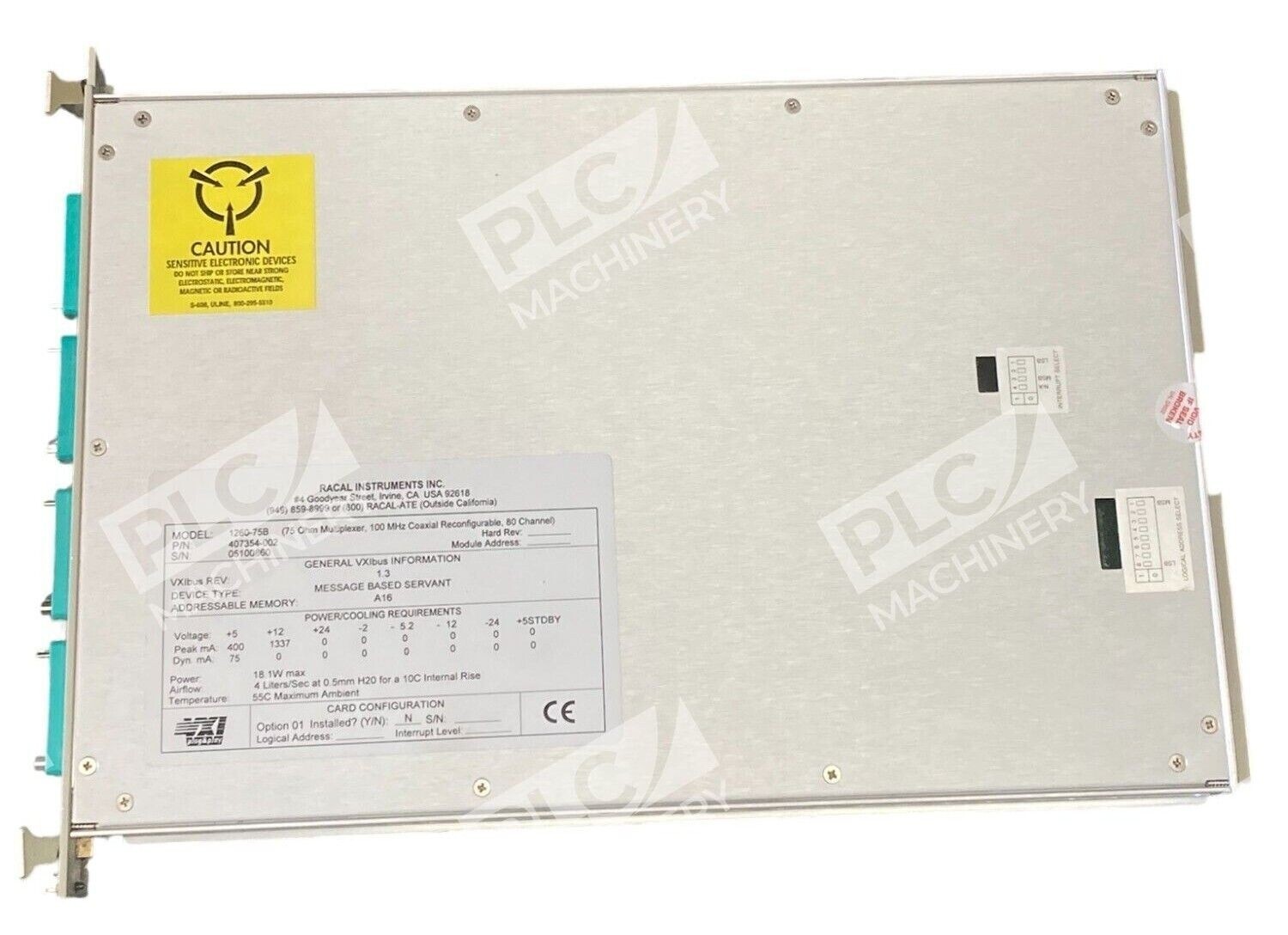 Racal Instruments 1260-75B - Racal Instruments 407354-002 75Ohm Multiplexer 100Mhz Coaxia