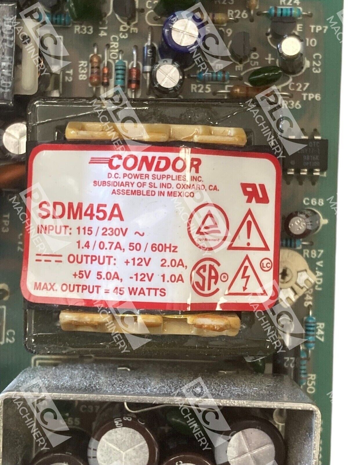 Condor Clow 02-30053-0001 1.4/0.7A DC Power Supply SDM45A - Image 3