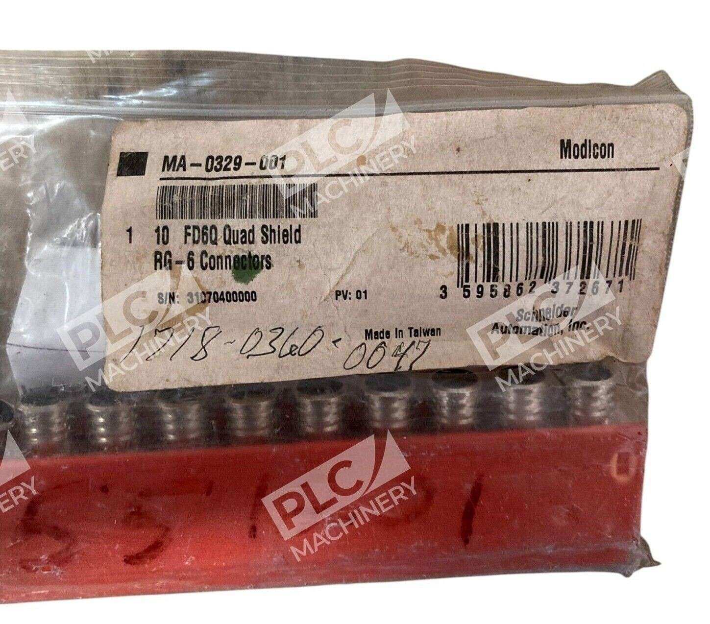 Modicon Schneider MA-0329-001 RG-6 Connectors Quad Shield FD6Q - Image 3