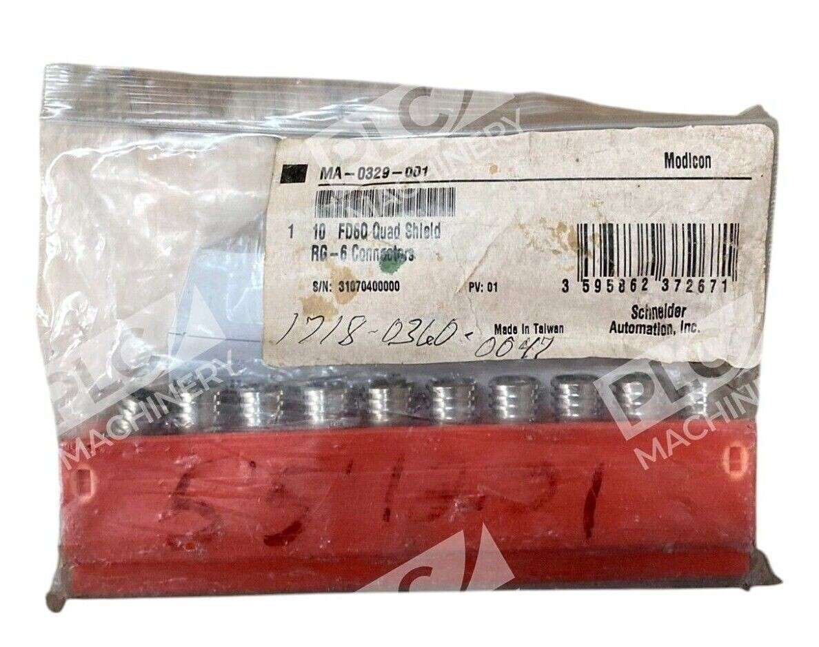 Modicon FD6Q - Modicon Schneider MA-0329-001 RG-6 Connectors Quad Shield FD