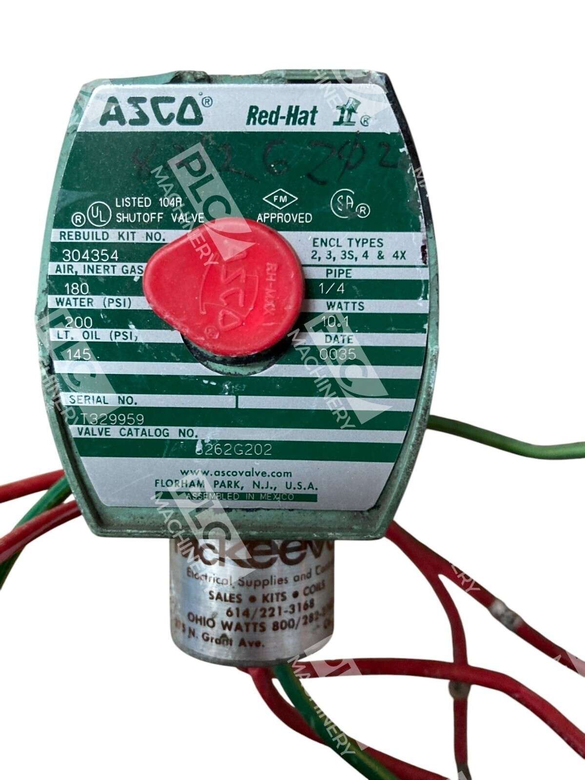 Asco 8262G202 II 304354 10.1W Solenoid Shutoff Valve - Image 3