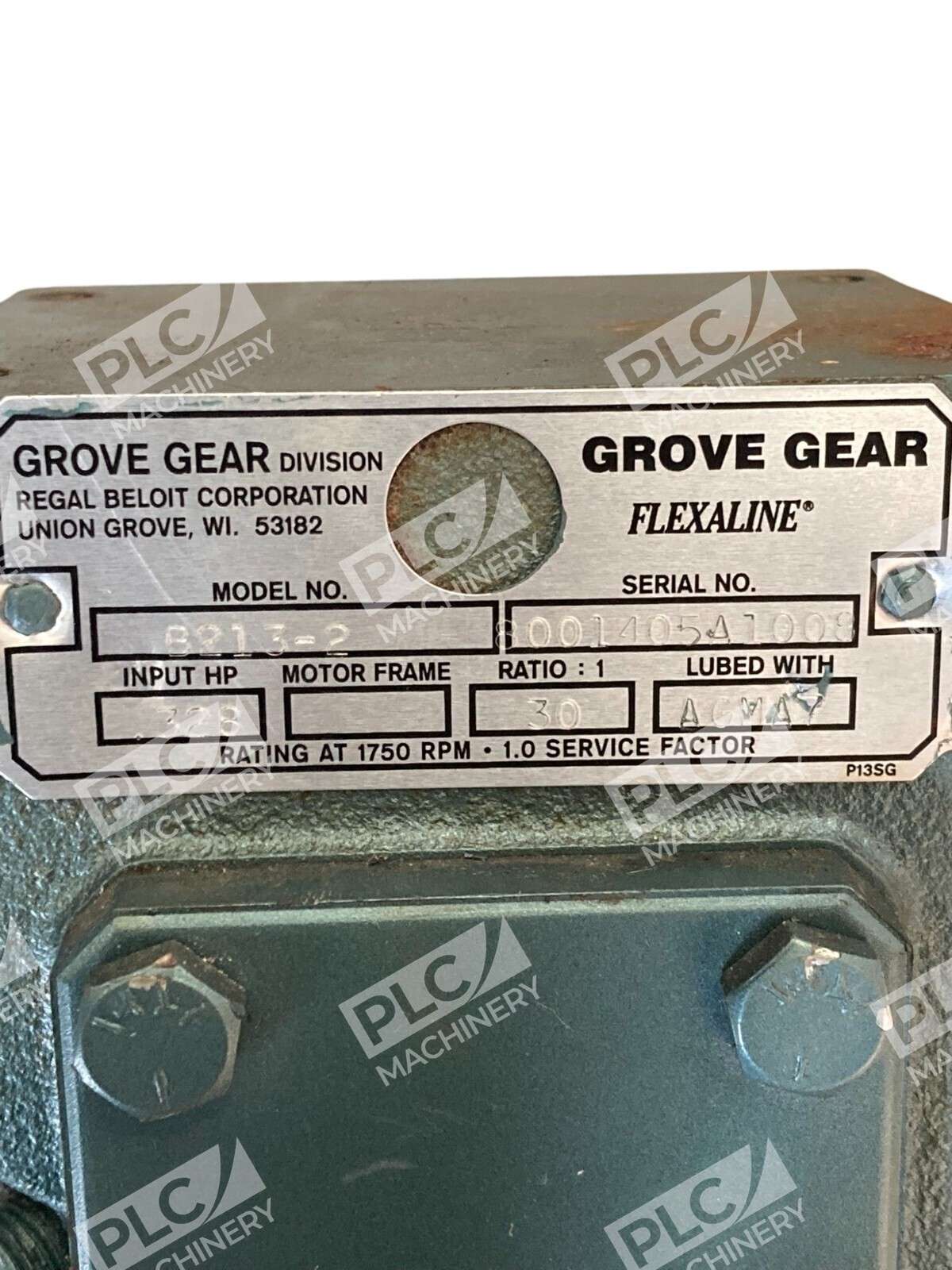 Grove Gear 30:1 .328HP Flexaline Gear Reducer B213-2 - Image 4